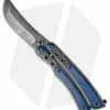 Patrick Famin Custom Lambo 16 Butterfly Knife Damascus (3" Damascus) 2 Patrick Famin Custom Lambo 16 Butterfly Knife Damascus (3" Damascus) -Avokelavavat Sales Store Patrick famin custom cambo 16 balisong damascus blue dl