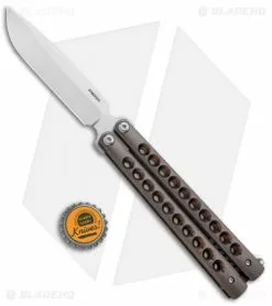 Pena Knives Custom Penasong Butterfly Knife Bronze Titanium (4.5" Satin) -Avokelavavat Sales Store Pena Knives Custom Penasong Butterfly Bronze Ti Satin BHQ 93610 jr bottlecap