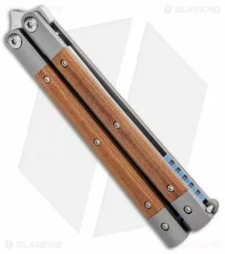 Pena Knives Custom Penasong Butterfly Knife Ti/Natural Micarta (4.5" Satin) -Avokelavavat Sales Store Pena Knives Custom Penasong Butterfly Natural Micarta Ti Satin BHQ 93612 jr spine
