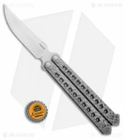 Pena Knives JVO Custom Balisong Butterfly Knife Sculpted Ti (4.3" Satin) 9 Pena Knives JVO Custom Balisong Butterfly Knife Sculpted Ti (4.3" Satin) -Avokelavavat Sales Store Pena Knives JVO Custom Balisong Knife Titanium BHQ 99233 ns bottlecap