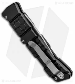 Piranha 21 Tactical Automatic Knife Black (3.375" Mirror) P-21BK -Avokelavavat Sales Store Piranha 21 Tactical Auto Black Mirror P 21BK BHQ 92497 jr side