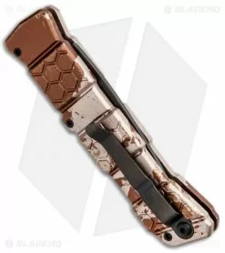 Piranha 21 Tactical Automatic Knife Tan Camo (3.375" Black) P-21CT -Avokelavavat Sales Store Piranha 21 Tactical Auto Tan Camo Black P 21CT BHQ 92498 jr side