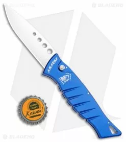 Piranha Amazon Automatic Knife Blue (3.45" Mirror) -Avokelavavat Sales Store Piranha Amazon Auto Blue Mirror BHQ 3436 jr bottlecap 2