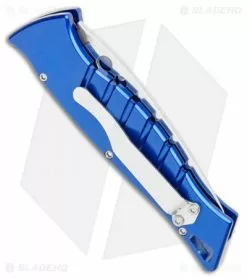 Piranha Amazon Automatic Knife Blue (3.45" Mirror) -Avokelavavat Sales Store Piranha Amazon Auto Blue Mirror BHQ 3436 jr side 2