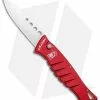 Piranha Amazon Red Automatic Knife (3.45" Mirror Plain)