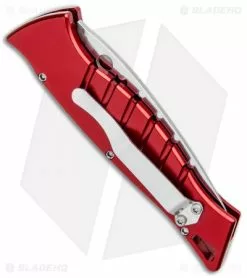 Piranha Amazon Red Automatic Knife (3.45" Mirror Plain) -Avokelavavat Sales Store Piranha Amazon Red Auto Mirror BHQ 8986 jr side