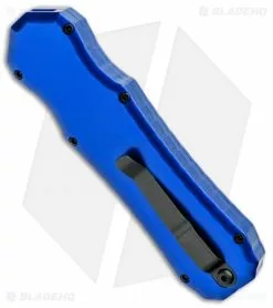 Piranha Excalibur OTF Knife Blue Double Action Automatic (3.2" Black Serr) 8 Piranha Excalibur OTF Knife Blue Double Action Automatic (3.2" Black Serr) -Avokelavavat Sales Store Piranha Blue Exalibur DA OTF Auto Tactical Black Serr BHQ 1232 jr side