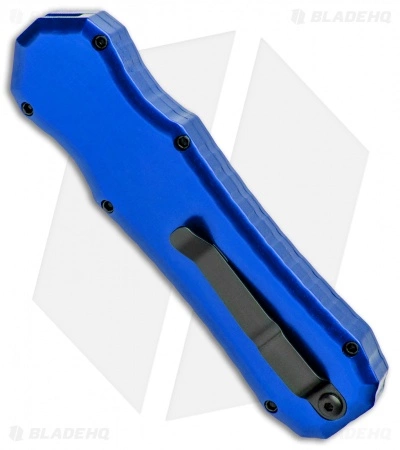 Piranha Excalibur OTF Knife Blue Double Action Automatic (3.2" Black Serr) 5 Piranha Excalibur OTF Knife Blue Double Action Automatic (3.2" Black Serr) - Image 3