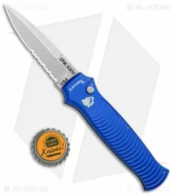 Piranha Bodyguard Automatic Knife Blue (3.3" Stonewash Serr) 9 Piranha Bodyguard Automatic Knife Blue (3.3" Stonewash Serr) -Avokelavavat Sales Store Piranha Bodyguard Auto Blue SW Serr BHQ 1078 jr bottlecap