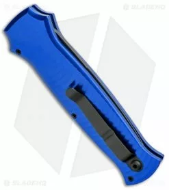 Piranha Bodyguard Automatic Knife Blue Tactical (3.3" Black Serr) -Avokelavavat Sales Store Piranha Bodyguard Auto Blue Tactical Black Serr BHQ 0489 jr side