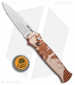 Piranha Bodyguard Automatic Knife Desert Camo Aluminum (3.3" Stonewash S30V) -Avokelavavat Sales Store Piranha Bodyguard Auto Desert Camo SW BHQ 23352 jr bottlecap