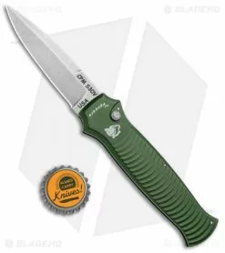 Piranha Bodyguard Automatic Knife Green (3.3" Stonewash) -Avokelavavat Sales Store Piranha Bodyguard Auto Green SW BHQ 1434 jr bottlecap