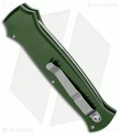 Piranha Bodyguard Automatic Knife Green (3.3" Stonewash) -Avokelavavat Sales Store Piranha Bodyguard Auto Green SW BHQ 1434 jr side