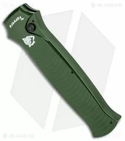 Piranha Bodyguard Automatic Knife Green Tactical (3.3" Black Plain) -Avokelavavat Sales Store Piranha Bodyguard Auto Green Tactical Black BHQ 1437 jr spine