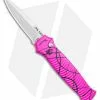 Piranha Bodyguard Automatic Knife Hot Pink (3.3" Stonewash)