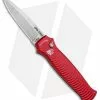 Piranha Bodyguard Automatic Knife Red (3.3" Stonewash)