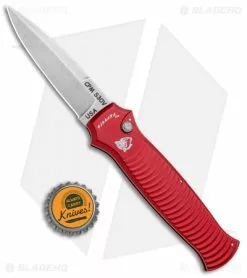 Piranha Bodyguard Automatic Knife Red (3.3" Stonewash) -Avokelavavat Sales Store Piranha Bodyguard Auto Red SW BHQ 1433 jr bottlecap