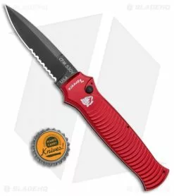Piranha Bodyguard Automatic Knife Red Tactical (3.3" Black Serr) 9 Piranha Bodyguard Automatic Knife Red Tactical (3.3" Black Serr) -Avokelavavat Sales Store Piranha Bodyguard Auto Red Tactical Black Serr BHQ 1438 jr bottlecap