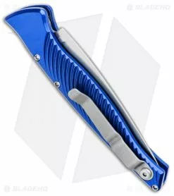 Piranha DNA Automatic Knife Blue (3.25" Mirror) -Avokelavavat Sales Store Piranha DNA Auto Blue Mirror BHQ 32968 jr side