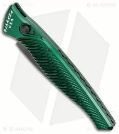Piranha DNA Automatic Tactical Knife Green Aluminum (3.25" Black) -Avokelavavat Sales Store Piranha DNA Auto Green Alum Black BHQ 33087 jr spine