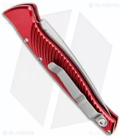 Piranha DNA Automatic Knife Red (3.25" Mirror) -Avokelavavat Sales Store Piranha DNA Auto Red Mirror BHQ 32969 jr side