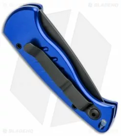 Piranha Fingerling Automatic Knife Blue Tactical (2.5" Black Serr) -Avokelavavat Sales Store Piranha Fingerling Auto Blue Tactical Black Serr BHQ 23565 jr side