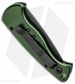 Piranha Fingerling Automatic Knife Green (2.5" Black) -Avokelavavat Sales Store Piranha Fingerling Auto Green Tactical Black BHQ 22932 jr side