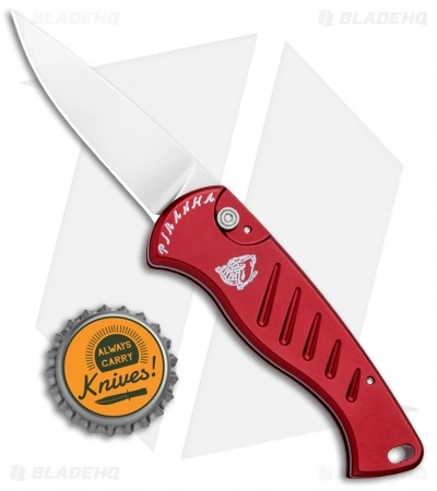 Piranha Fingerling Automatic Knife Red (2.5" Mirror) 6 Piranha Fingerling Automatic Knife Red (2.5" Mirror) - Image 4