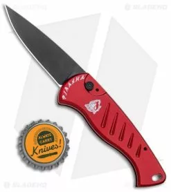 Piranha Fingerling Automatic Knife Red Tactical (2.5" Black) -Avokelavavat Sales Store Piranha Fingerling Auto Red Tactical Black BHQ 22933 jr bottlecap