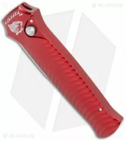 Piranha Mini-Guard Automatic Knife Red (2.9" Stonewash Serr) -Avokelavavat Sales Store Piranha Mini Guard Auto Red SW Serr P 7RS BHQ 2113 jr spine
