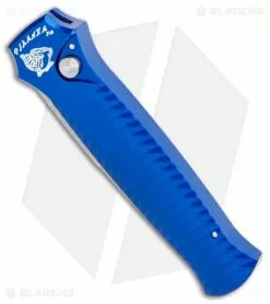 Piranha Mini-Guard Blue Automatic Knife (2.9" Stonewash Plain) -Avokelavavat Sales Store Piranha Mini Guard Blue Auto SW Plain BHQ 0414 jr spine