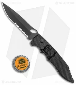 Piranha Mini Predator Black Tactical Automatic Knife Serrated (3.5" Black) 9 Piranha Mini Predator Black Tactical Automatic Knife Serrated (3.5" Black) -Avokelavavat Sales Store Piranha Mini Predator Black Tactical Auto Black Serr BHQ 135626 jr bottlecap