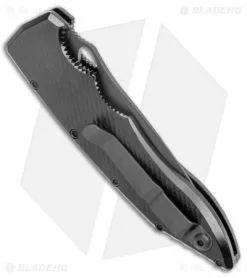 Piranha Mini Predator Black Tactical Automatic Knife Serrated (3.5" Black) 8 Piranha Mini Predator Black Tactical Automatic Knife Serrated (3.5" Black) -Avokelavavat Sales Store Piranha Mini Predator Black Tactical Auto Black Serr BHQ 135626 jr side