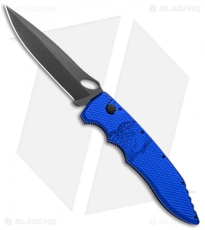 Piranha Mini Predator Blue Tactical Automatic Knife (3.5" Black) 3 Piranha Mini Predator Blue Tactical Automatic Knife (3.5" Black)
