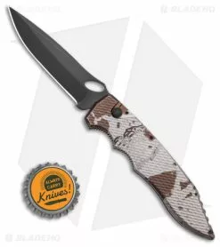 Piranha Mini Predator Desert Camo Tactical Automatic Knife (3.5" Black Plain) -Avokelavavat Sales Store Piranha Mini Predator Desert Camo Tactical Automatic Knife 3in Black Plain BHQ 14252 td size