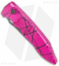 Piranha Mini Predator Purple/Black Tactical Automatic Knife (3.5" Black) -Avokelavavat Sales Store Piranha Mini Predator Pink Black Tactical Auto Black BHQ 139751 jr spine