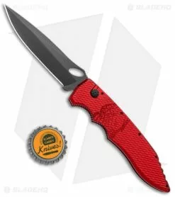 Piranha Mini Predator Red Automatic Knife (3.5" Black Plain) 9 Piranha Mini Predator Red Automatic Knife (3.5" Black Plain) -Avokelavavat Sales Store Piranha Mini Predator Red Tactical Auto Black Plain BHQ 14887 jr bottlecap