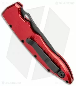 Piranha Mini Predator Red Automatic Knife (3.5" Black Plain) 8 Piranha Mini Predator Red Automatic Knife (3.5" Black Plain) -Avokelavavat Sales Store Piranha Mini Predator Red Tactical Auto Black Plain BHQ 14887 jr side