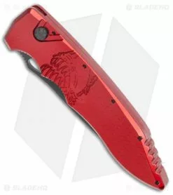 Piranha Mini Predator Red Tactical Automatic Knife (3.5" Black Serr) -Avokelavavat Sales Store Piranha Mini Predator Red Tactical Auto Black Serr BHQ 14886 jr spine