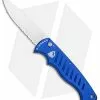 Piranha Blue P-1 Pocket Automatic Knife (3.2" Mirror Serr)