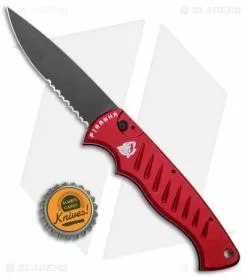 Piranha P1 Pocket Automatic Knife Red Tactical (3.2" Black Serr) 9 Piranha P1 Pocket Automatic Knife Red Tactical (3.2" Black Serr) -Avokelavavat Sales Store Piranha Pocket Auto Red Black Serr BHQ 23560 jr bottlecap