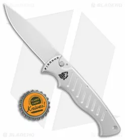 Piranha P-1 Automatic Knife Silver Aluminum (3.2" Mirror 154CM) -Avokelavavat Sales Store Piranha Pocket Auto Silver Mirror BHQ 22927 jr bottlecap