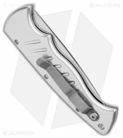 Piranha P-1 Automatic Knife Silver Aluminum (3.2" Mirror 154CM) -Avokelavavat Sales Store Piranha Pocket Auto Silver Mirror BHQ 22927 jr side