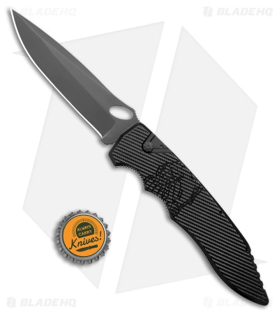 Piranha Predator Black Tactical Automatic Knife (4.1" Black) 6 Piranha Predator Black Tactical Automatic Knife (4.1" Black) - Image 4