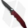 Piranha Predator Red Tactical Automatic Knife (4.1" Black Serr)