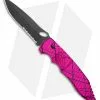 Piranha Predator Tactical Automatic Knife Pink (4.1" Black Serr) -Avokelavavat Sales Store Piranha Predator Tactical Auto Pink Black Serr BHQ 180462 jr
