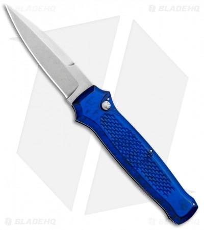 Piranha Prowler Blue Automatic Knife (3.2" Stonewash) 3 Piranha Prowler Blue Automatic Knife (3.2" Stonewash)
