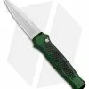 Piranha Prowler Green Automatic Knife (3.2" Stonewash Plain)