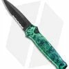 Piranha Prowler Green Tactical Automatic Knife (3.2" Black Serr)