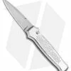 Piranha Prowler Silver Automatic Knife (3.2" Stonewash Plain)